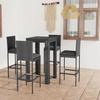 VidaXL 5-Piece Garden Bar Set with Cushions Bistro Furniture Outdoor Dining Set Lounge 3064795
