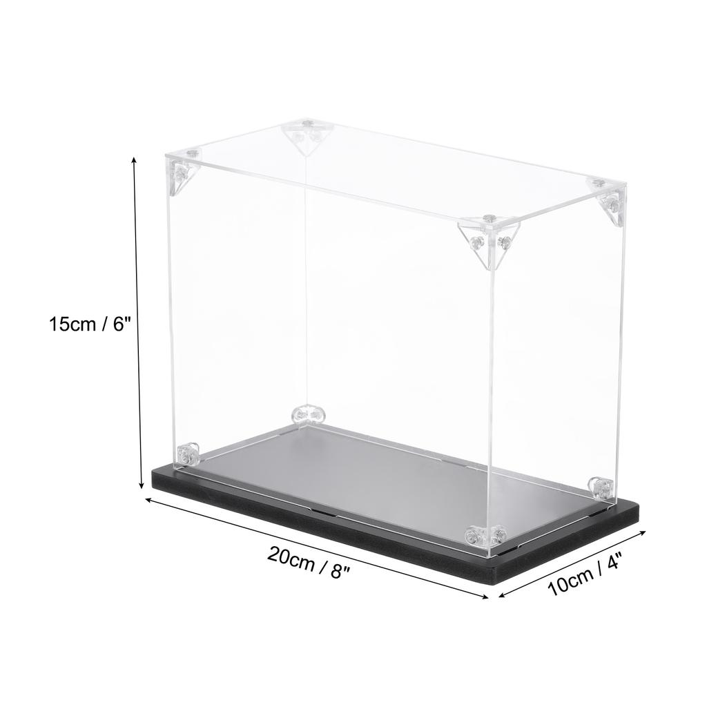 Clear Acrylic Display Case Dustproof Display Box Storage for Collectibles Assemble Action Figures Toy Car Model Collection Show