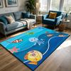 3D Ocean World Living Room Carpet Cute Lounge Décor Machine Washable Non-slip Lounge Rug Soft Fluffy Bedroom Bedside Mat Custom