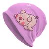 Skullies Beanie Cap with Graffiti Pig & Skull - Edgy Streetwear Hat Suitable for Men & Women, Machine Washable Spring/Autumn Winter Cap for Skiing, Pa