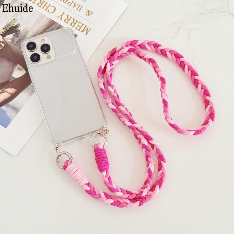 Braid Lanyard Case For Samsung Galaxy S26 Ultra S25 FE S22 S21 S20 S23 S24 Plus A17 Crossbody Cord Strap Soft TPU Clear Cover
