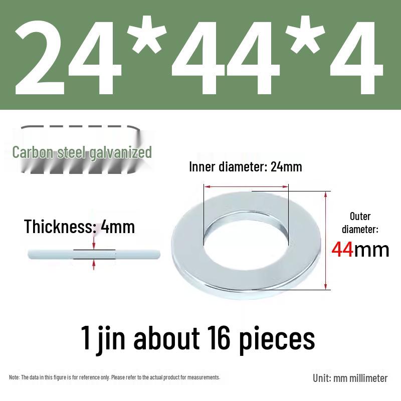 Oversized Thickened Galvanized Iron Flat Washer M2M3456810-M6