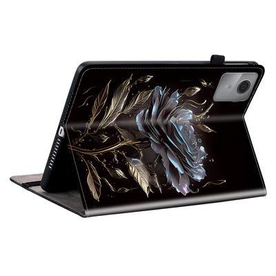 Voor Lenovo Tab K11 Gen 2/Idea Tab/Xiaoxin Pad 11 2025 Lederen Hoes Patroon Bedrukt Standaard Tablethoes met Kaartsleuven