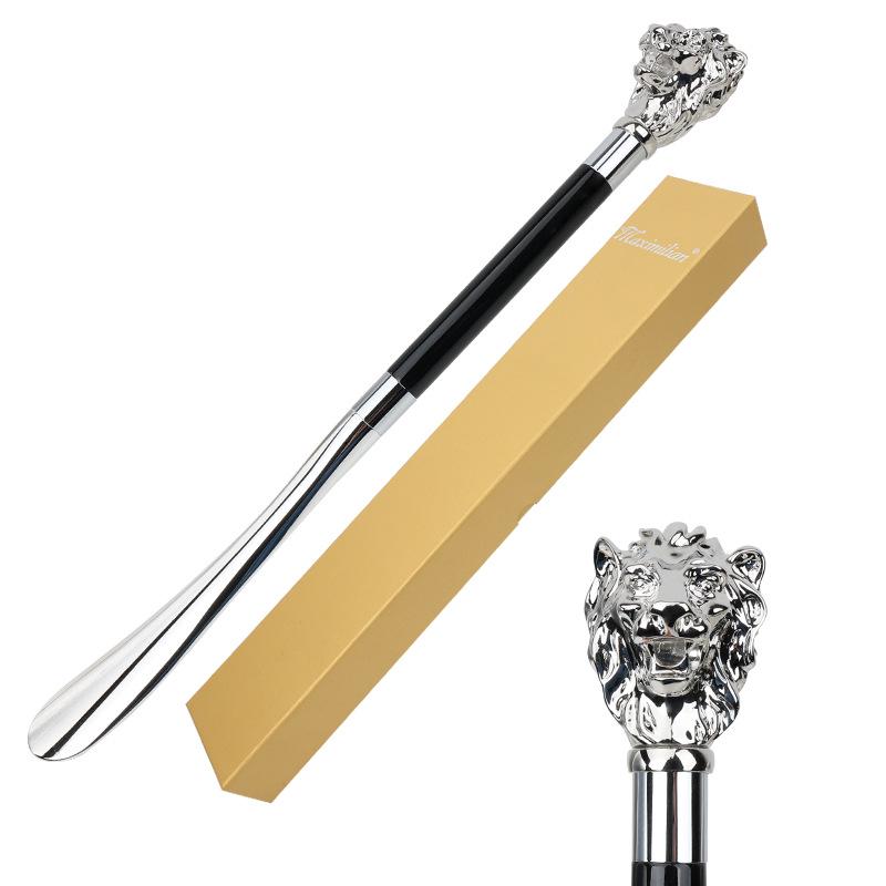 Maximilian Luxury Shoehorn with Metal and Wood Handle for Home or Hotel Use