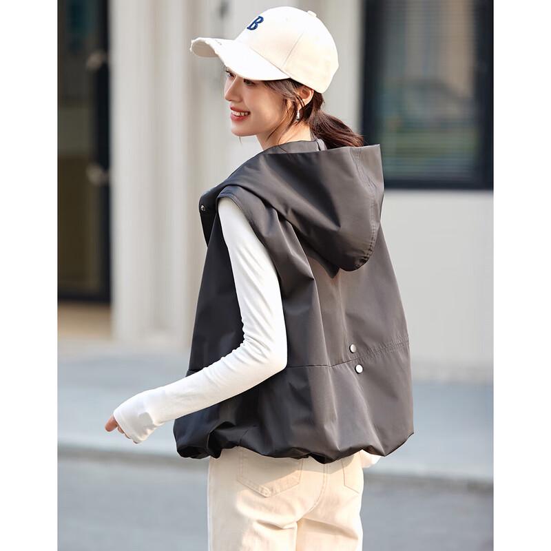 Весенний жилет-кокон с капюшоном Mohan Yimei 2024 M