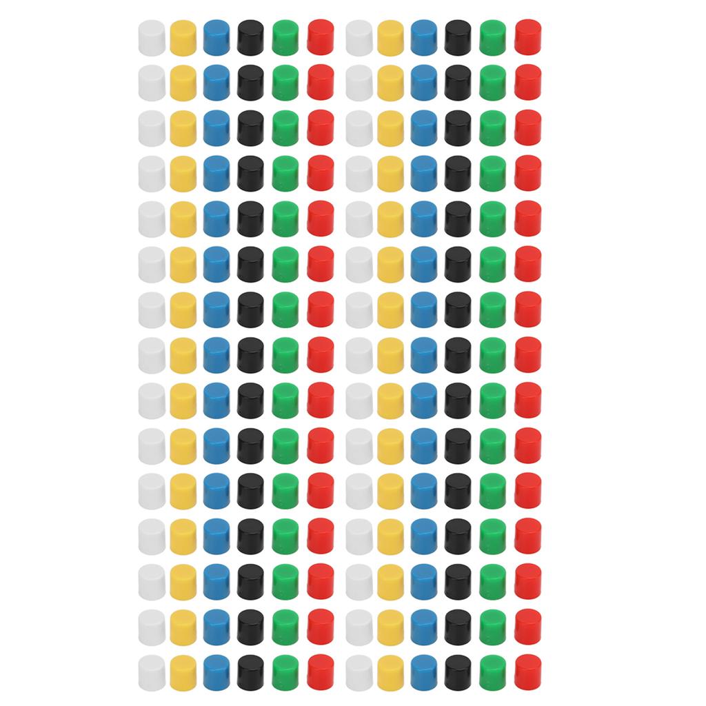 180 Peças Capa de Botão de Pressão para Placa de Protoboard 6 Cores Redondo Plástico ABS Substituição Botão Táctil Chapéu Conjunto