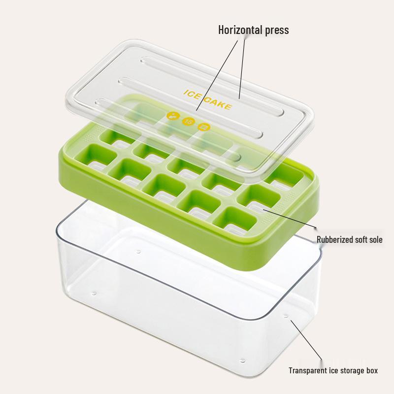 Silicone Multi-Layer Ice Cube Tray with Lid – Easy Release Food-Grade Mold for Home Use