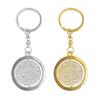 Stainless Steel Keychain Stylish Ayatul Kursi Pendant Keyring Religious Rune Keyrings Chic Quranic Verse Jewelry