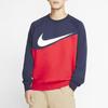 Nike Logo Big Swoosh Patchwork Crewneck Sweatshirt Men Sweatshirt Red BV5305-657