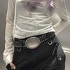 Zinc Zinc Alloy Punk Style Belt Metal Buckle Jeans Waistband Casual Retro Rivet Waist Belt  Spicy Girl