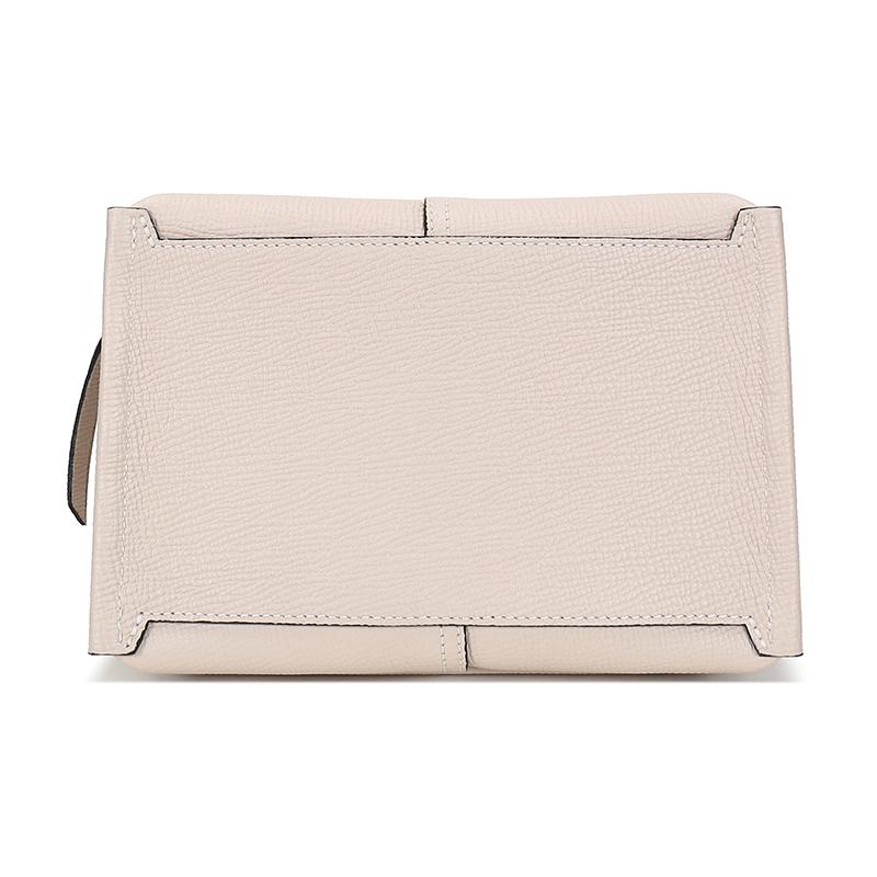 Longchamp Buzón 22 Color Sólido Piel con Textura Cierre de Cremallera Bolso de Hombro Bolsos de Mano para Mujer Rosa Blanco 10103HTA337