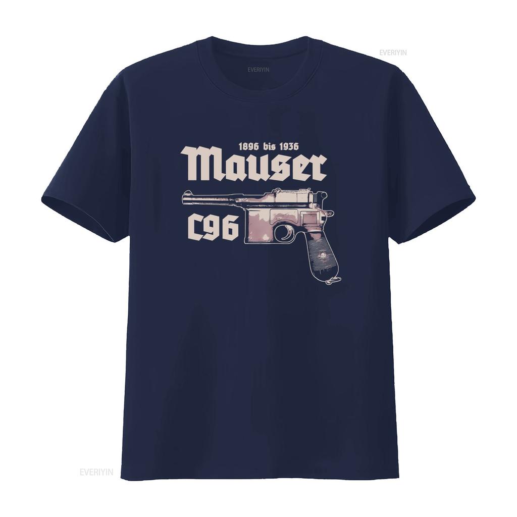Vintage Mauser C96 T Shirt 1896 1936 Gerunisexy Self Loading Pistol Design Vintage Graphic Versatile Casual