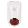 Solar Infrared Sound Light Alarm Custom Voice Input 110dB Waterproofing Wireless Motion Sensor Siren for Home Security