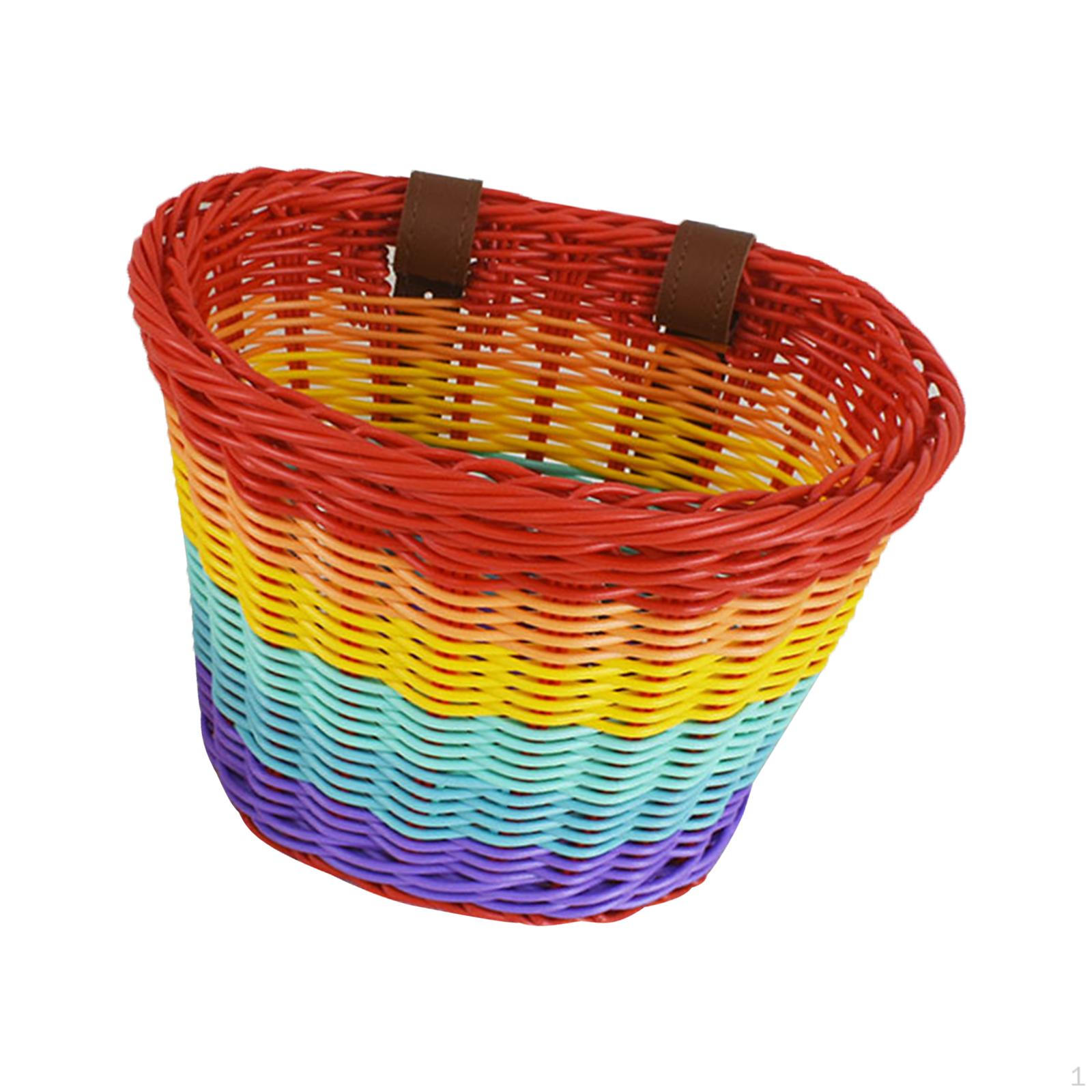 

Дитячий кошик на кермо велосипеда, імітація ротанга, універсальний, легкий аксесуар Rainbow