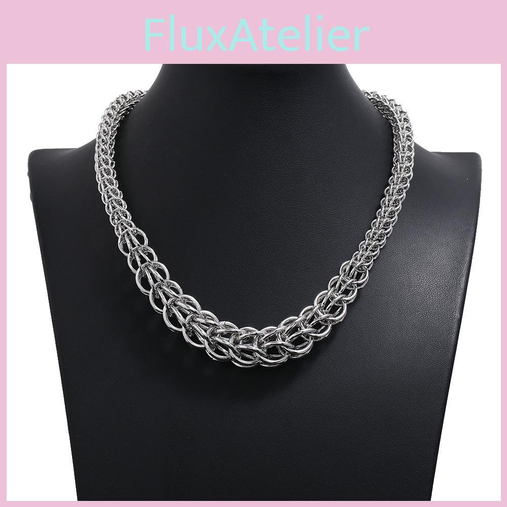 Geometric Vintage Unisex Snake Chain Necklace Accessory With Multi Layer Design