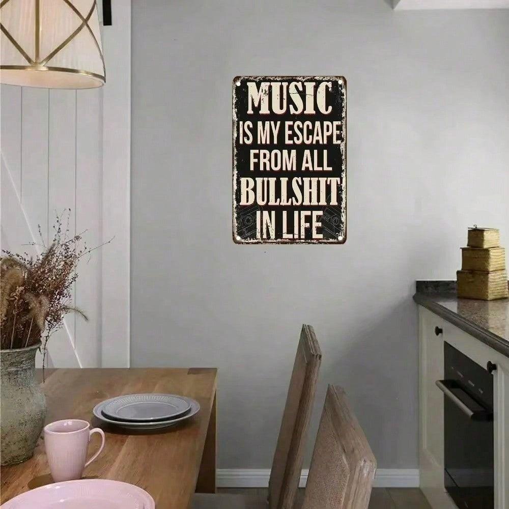 Vintage Metal Sign 12x8 Inch for Home and Bar Decor
