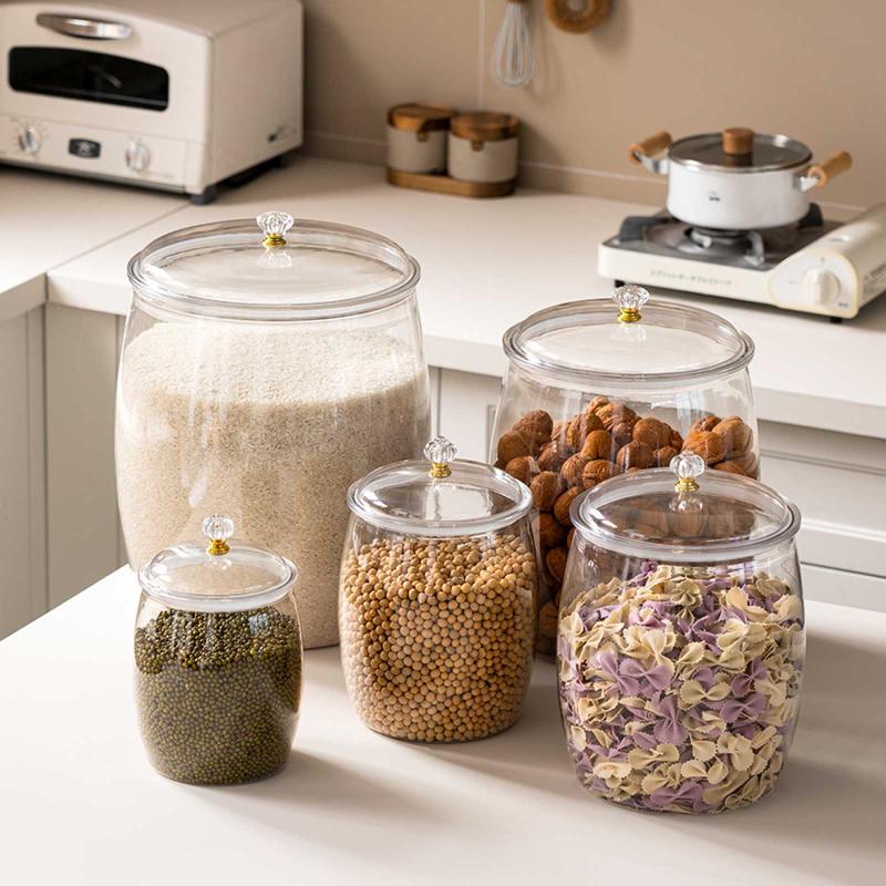 Spacious Transparent Storage Jar for Kitchen Pantry Organize Grocery Essentials in Style