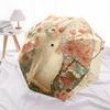 1 PC Automatic Folding Umbrella - White Cat Pattern, Portable & Foldable Design with 8 Ribs, Christmas Birthday Gifts