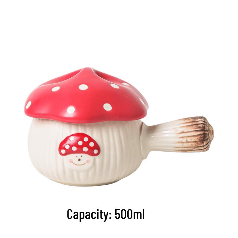 Cute Cartoon Red Mushroom Ceramic Soup Pot
