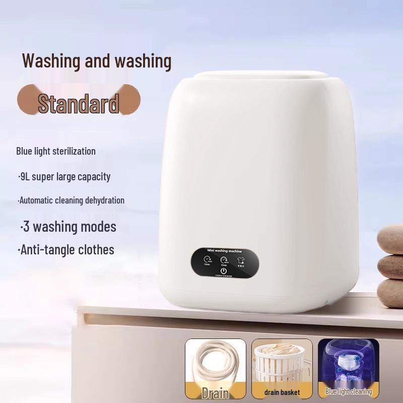 Kompakte vollautomatische Mini-Waschmaschine & Trockner für Unterwäsche und Intimwäsche - Hochtemperaturwäsche, perfekt für Socken