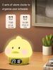 Night Light Digital Alarm Clock Cute Duck Electronic Desk Clock Bedrooms Bedside Table Clock for Kids Small Timer Room Decor