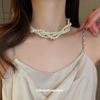 Vintage French Multi-Layer Pearl Choker & Braided Clavicle Necklace