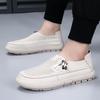 Herren Loafer Sommer Perforiert Hohl Echtes Leder Slip-On Atmungsaktiv Freizeit Schuhe Herren Rutschfest Fahren Gehen Schuhwerk Herren