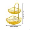 2 Tier Fruit Basket Bowl Bread Onion Garlic Holder Vegetable Stand for Dining Room