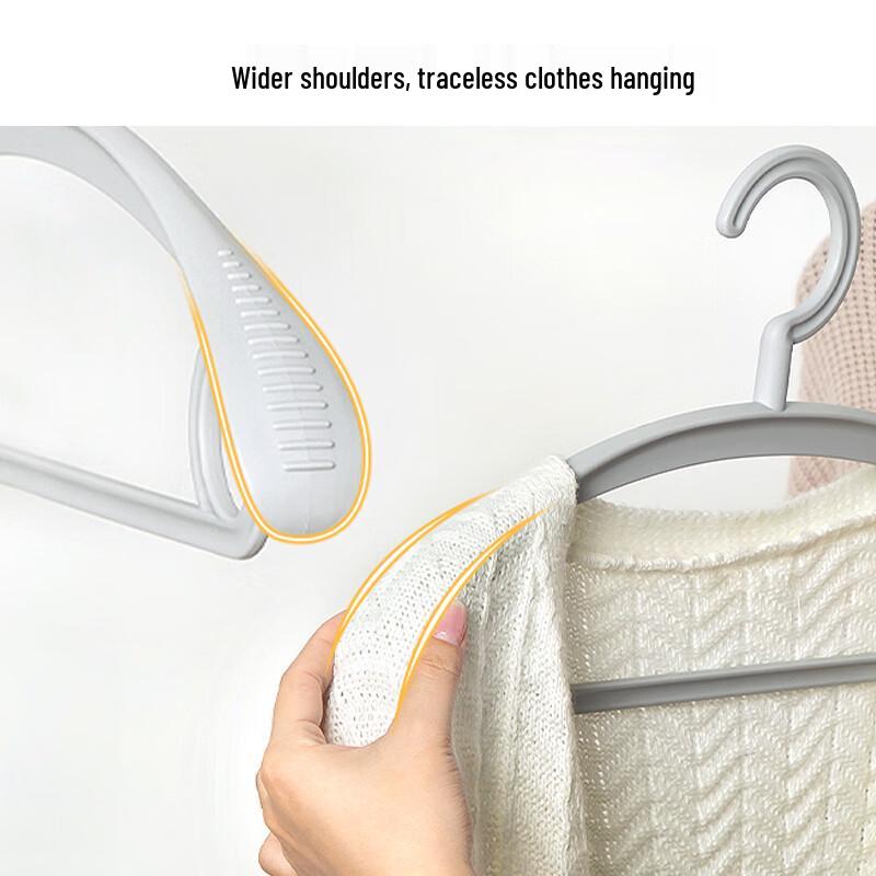 Wide Shoulder Anti-slip Plastic Clothes Hanger