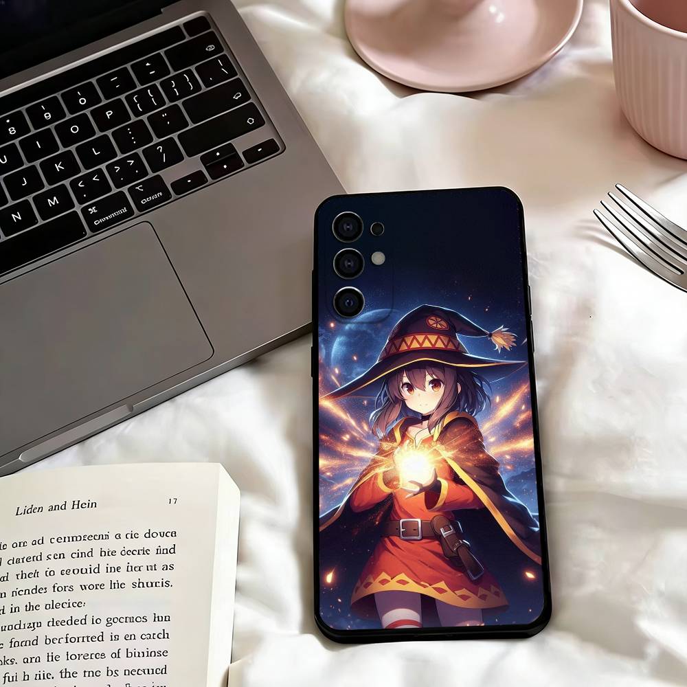 Megumin-n Anime KonoSubaS-S Phone Case Black Silicone Soft For Samsung S25,S24,S21,S22,S23,S30,Ultra,S20,Plus,Fe,Lite