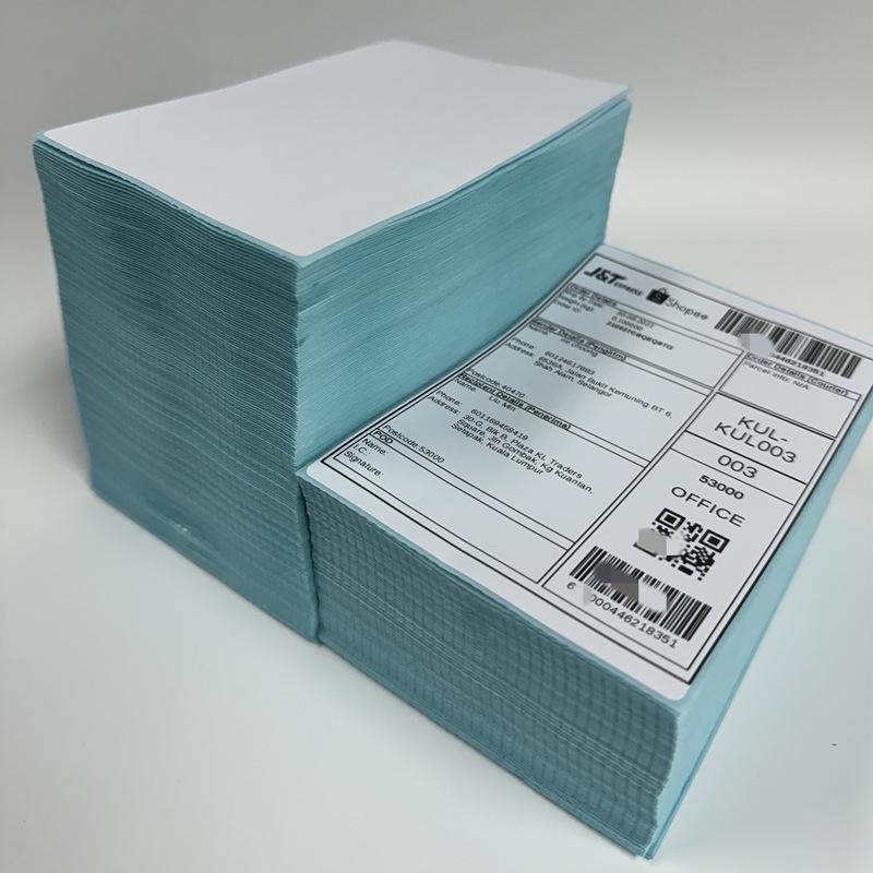 Водонепроницаемая синяя клейкая термоэтикетка, 100x100 и 60x40, для E-packet и печати штрих-кодов