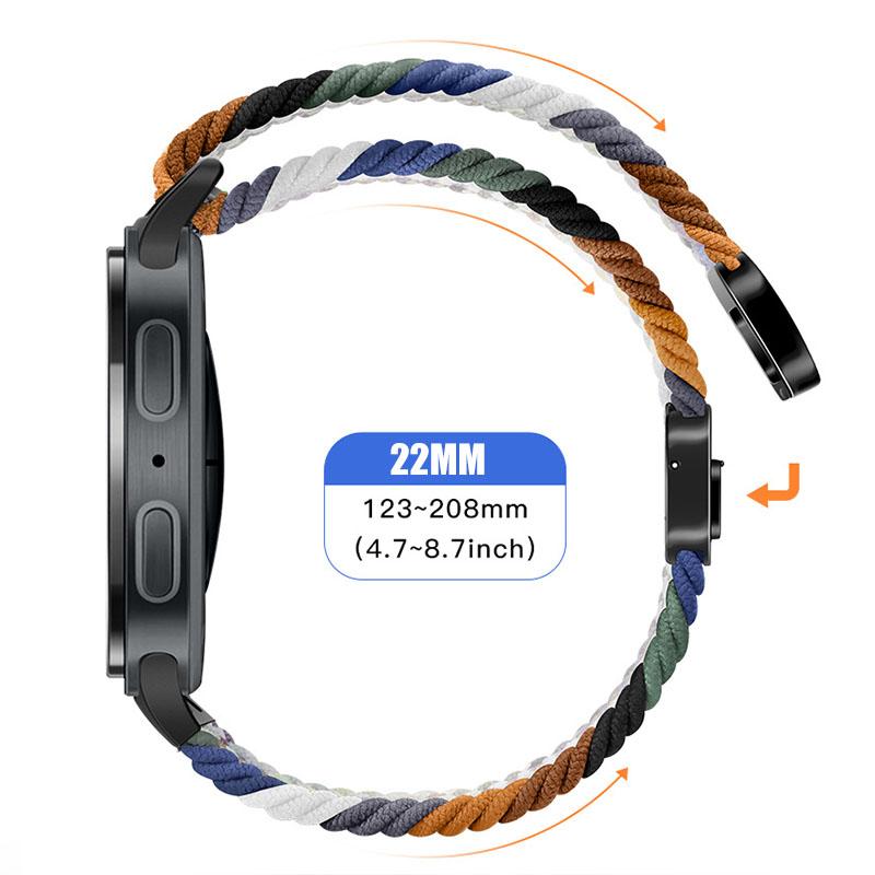 Nylon Braided Solo Loop Strap Suitable for Samsung Galaxy Watch 8 40mm/44mm Magnetic Band For Galaxy Watch 8 Classic Correa
