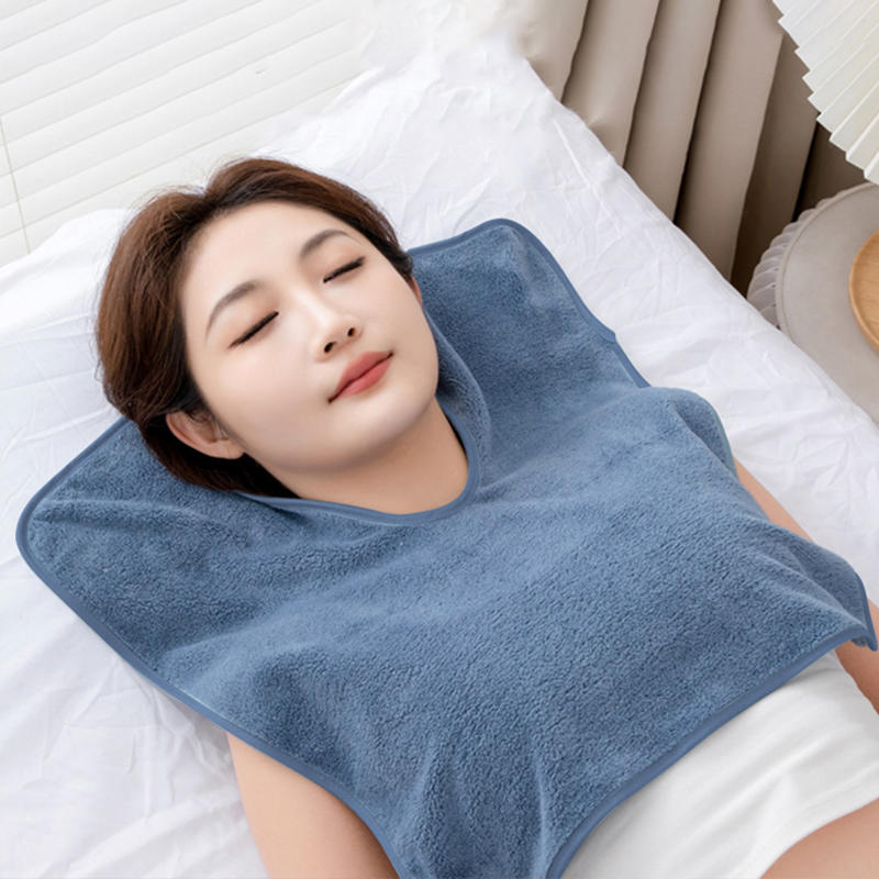1PC U-Shaped Facial Towels for Estheticians Massage Coral Fleece Split Design Salon Towel Quick Dry Absorbent Spa Washable Head Towel
