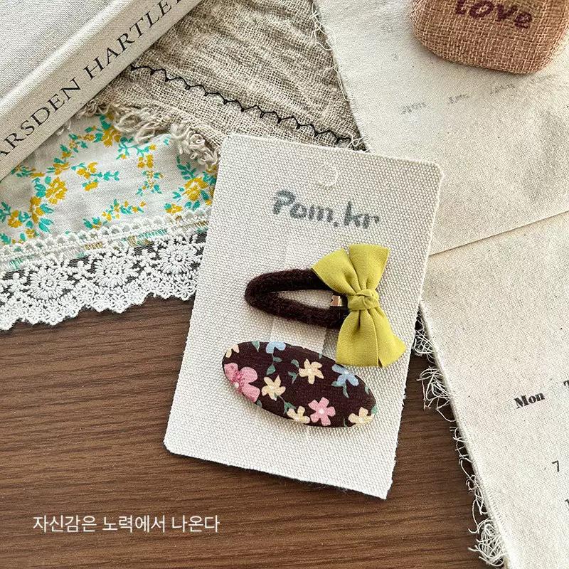 Plaid & Solid Color Korean Hair Bows - Girls' BB Clips and Hairpins