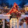 Christmas Lighted Garland Accents Winter Glow Snowman Icicle Light Decor, Outdoor Decorations, Hanging Wonderland Entrance Trim LED Holiday Lights for