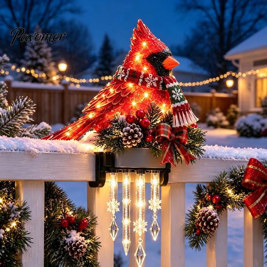 Christmas Lighted Garland Accents Winter Glow Snowman Icicle Light Decor, Outdoor Decorations, Hanging Wonderland Entrance Trim LED Holiday Lights for