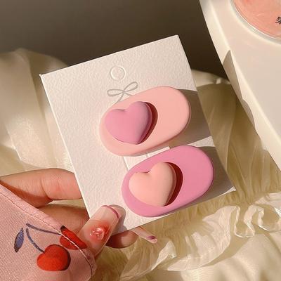 2pcs Pink Cute Side Hair Clip Bow Bb Clip Girl Heart One Word Bangs Clip Forehead Broken Hair Accessories Hairpin