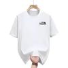 Spring and Summer New Retro Letter Logo Handpainted Graffiti Fun Print Round Neck Mens Womens Casual Short Sleeved Tshirt