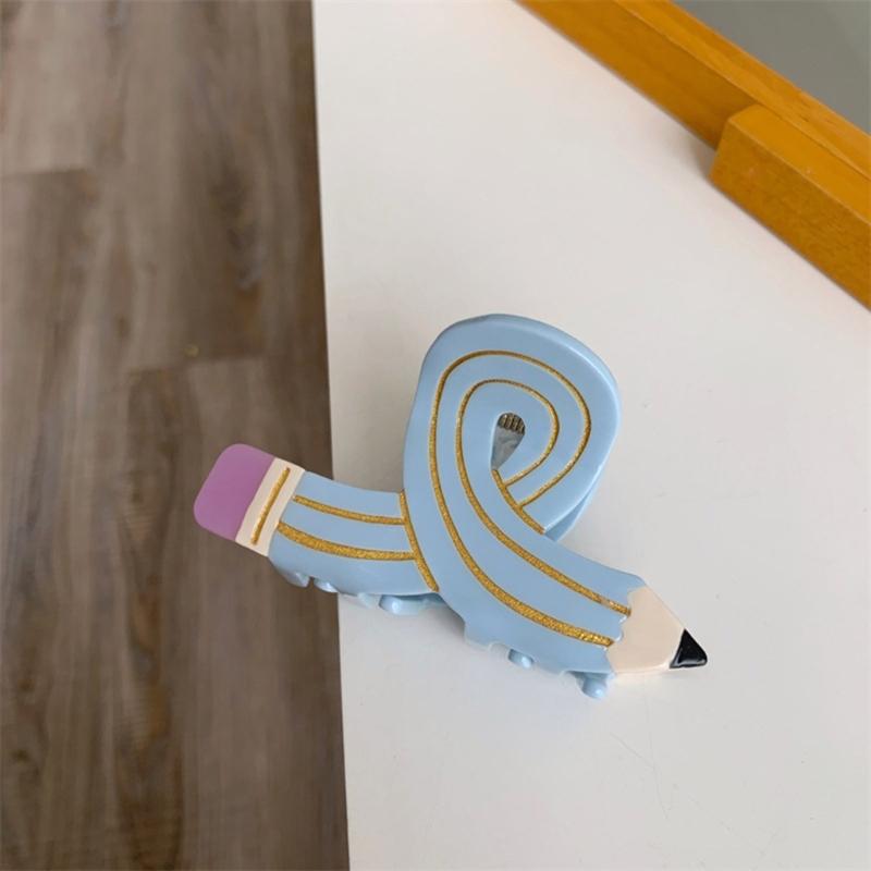 Elegant Pencil Hair Claw for Women Girl Creative Shape Claw Clip Hair Grip Ponytail Holder Back To School Hair Decors