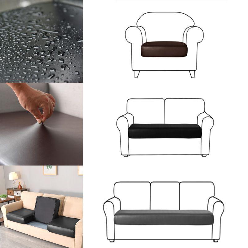 Versatile And Durable Elastic Pu Leather Sofa Cushion Slipcovers For All Sofas