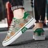 Canvas Men's Shoes  New Low-top Breathable Sports Trend Print Leisure Student All-match Deodorant Non-slip Board Shoes