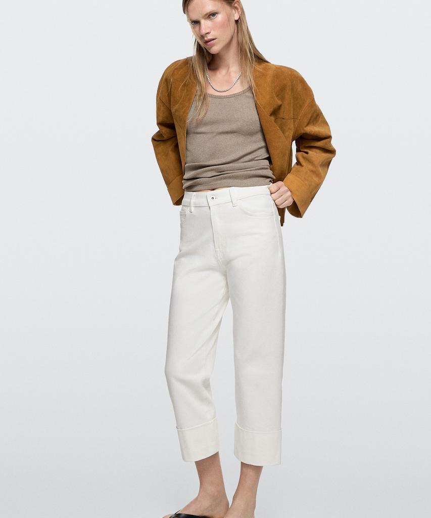Masimodutti Mid-Rise Capri Pants