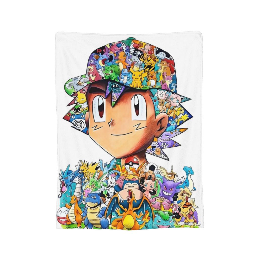 Pokemoned Charizard 006 Schematic Poster Knitted Blankets Fleece  Ultra-Soft Throw Blanket for Outdoor Travel Bedspread