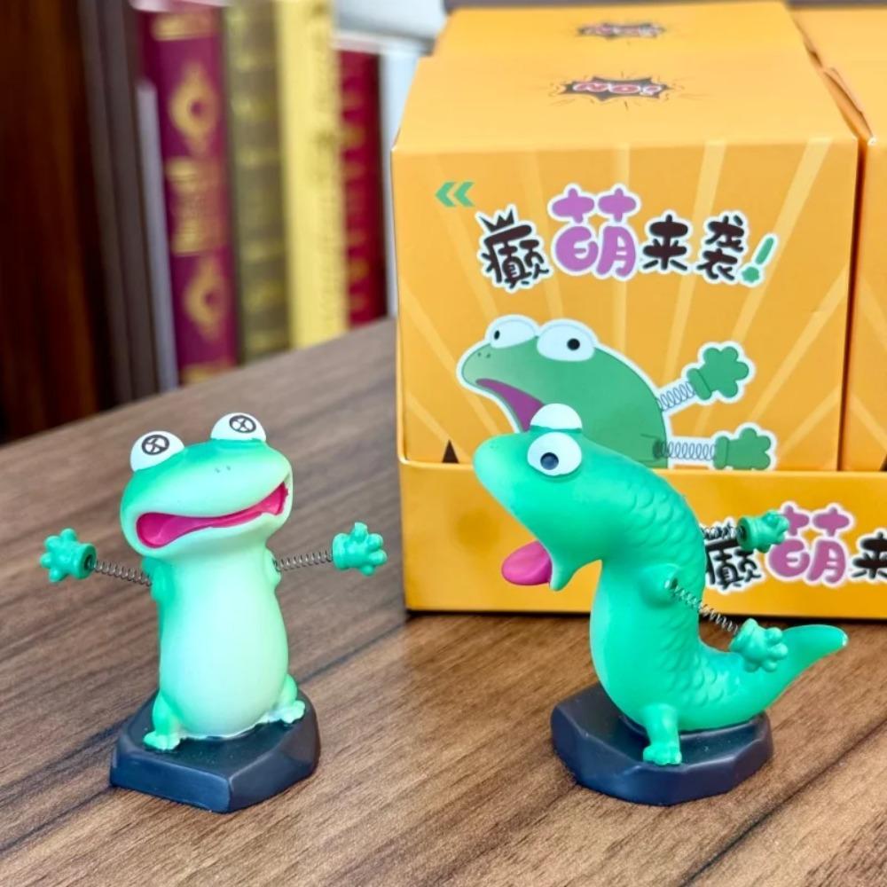 Hoppers Tom Lizard Blind Box Anime Peripheral Creative Toy Green Lizard Cute Cartoon Desktop Decoration Friend Gift