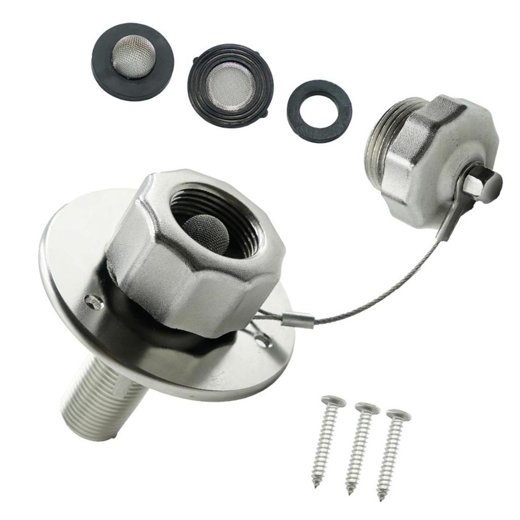 Corrosion Resistant RVs Water System Filler Port Accessories Easy Snap On Installation For All Season Road Trips