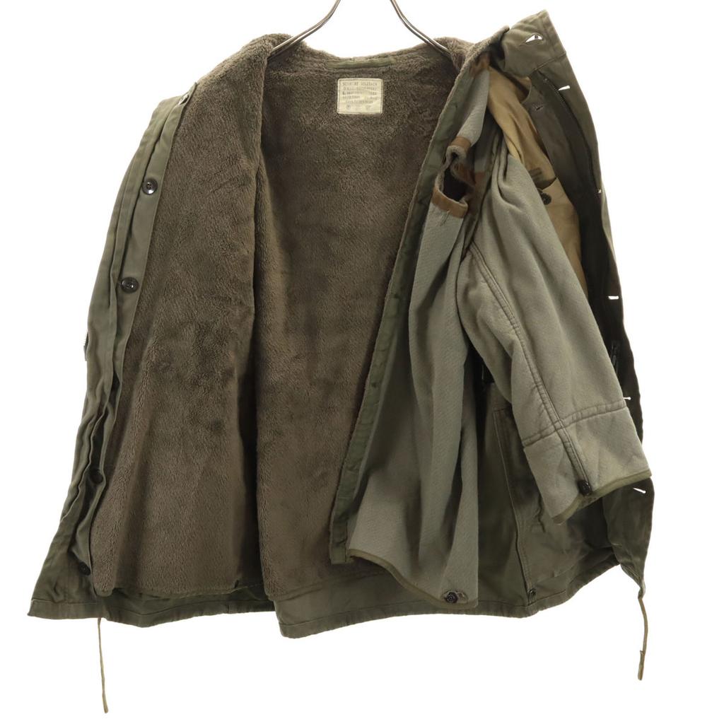 GERMAN MILITARY 80s Vintage Military Jacket 160/170/90 Khaki With Liner Men's Used