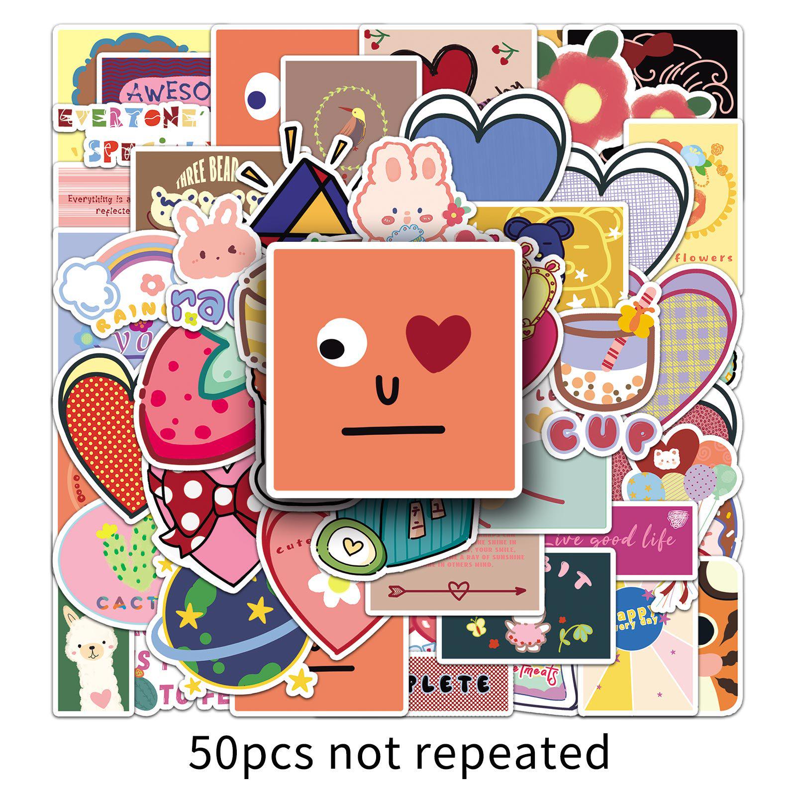 50 Cute Ouyang Nana Style Waterproof Stickers for Kids Crafts