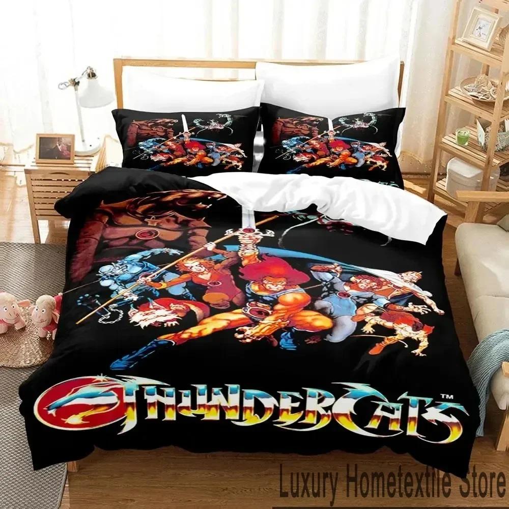 

3D Print Thundercats Bedding Set Boys Girls Twin Queen King Size Duvet Cover Pillowcase Bed boys Adult Home Textileextile EU King 240x220cm