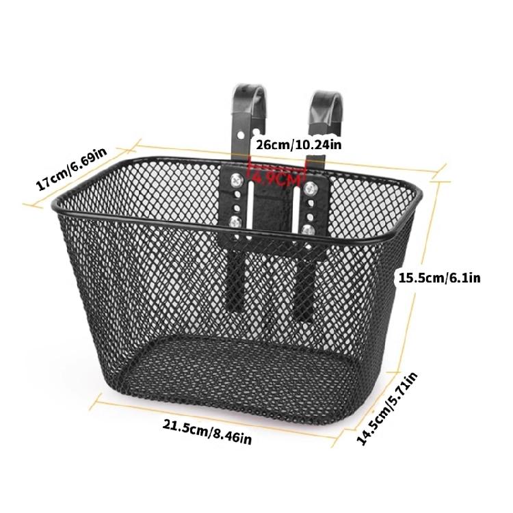 Detachable Childrens Bikes Front Handlebars Basket Metal Tricycle Basket Bicycles Basket Gift for Girl and Boy