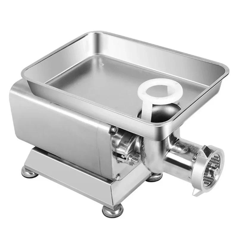 220V Meat Grinder Commercial High Power Automatic Strong Electric Functional Slicer Silk Grain Sausage Table Stainless Steel